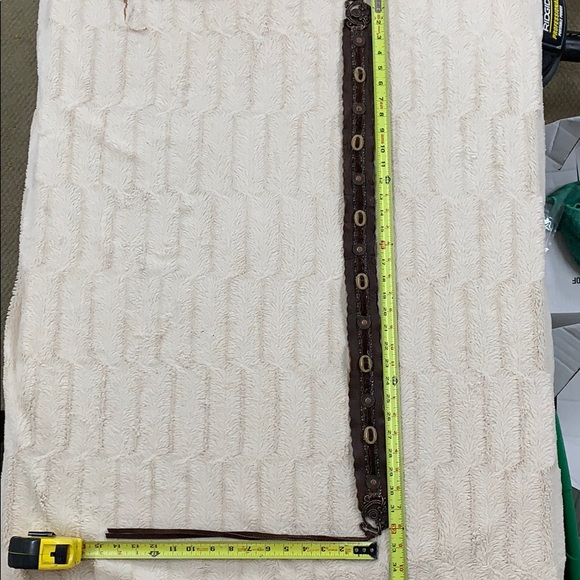 Women’s Brown Leather & Copper Embellishment Belt - Picture 6 of 8